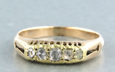 14 kt. Gold - Ring - 0.08 ct Diamonds