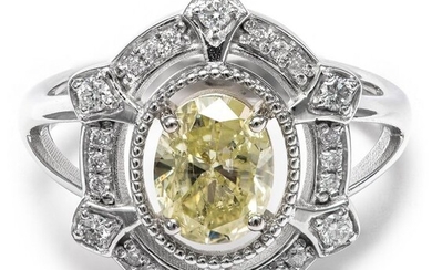 14 kt. White gold - Ring - 1.39 ct Diamonds - No Reserve Price