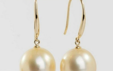 14 kt. Yellow Gold - 11x12m Golden South Sea Pearls