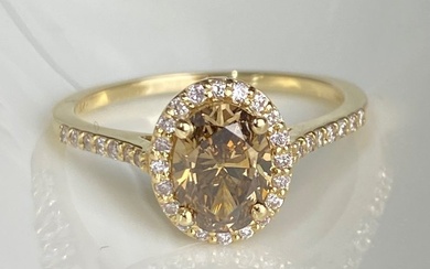 14 kt. Yellow gold - Ring - 1.06 ct Diamond - Diamonds