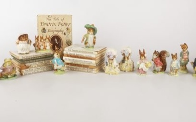 (17) Beswick Beatrix Potter figures and books