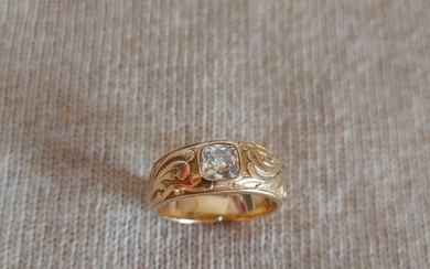 18 kt. Gold - Ring - 0.75 ct Diamond