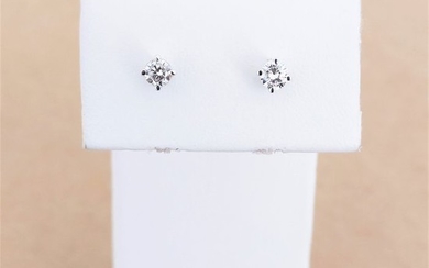 18 kt. White gold - Earrings - 0.31 ct Diamond