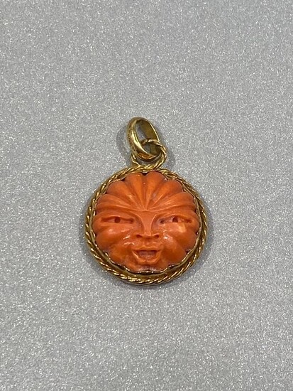 18 kt. Yellow gold - Pendant Coral