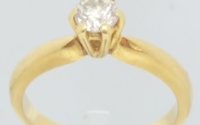 18 kt. Yellow gold - Ring - 0.35 ct Diamond