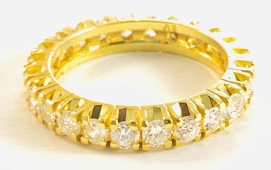 18 kt. Yellow gold - Ring - 1.02 ct Diamond