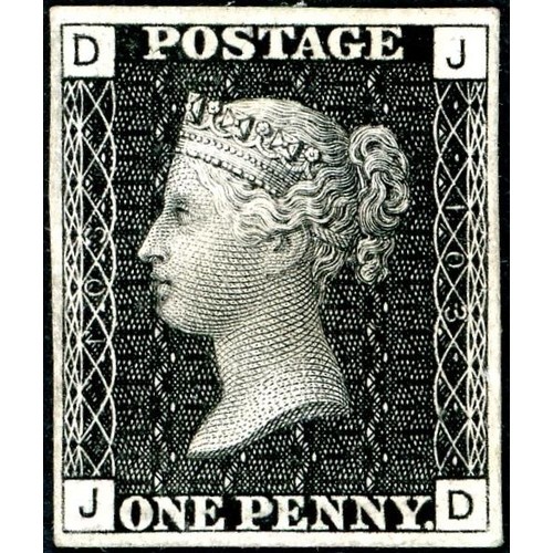 1867 PARIS EXHIBITION PROOF 1d BLACK - printed from plate 10...