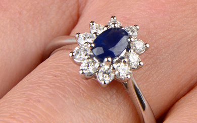 18ct gold sapphire diamond ring
