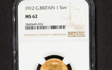1912 Great Britain Gold sovereign NGC MS62