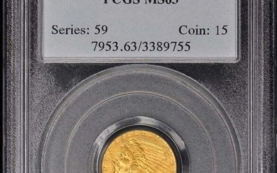 1929 $2.50 Indian Head PCGS MS63