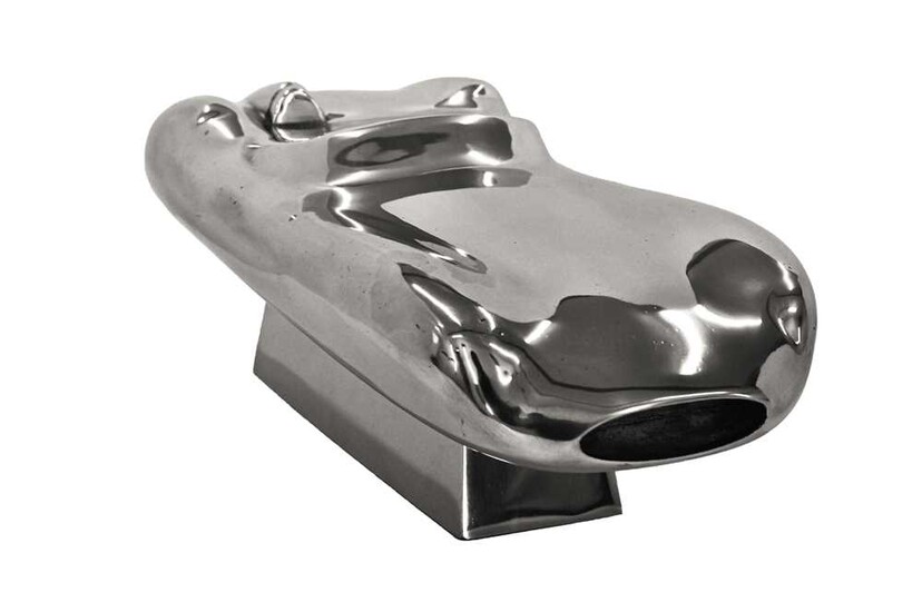 1959 Aston Martin DBR1 Hollow Polished Cast Aluminium Sculpture
