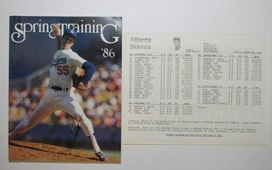 1986 Los Angeles Dodgers Multi Signed Spring Training Program incl. Russell