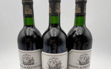 1987 Amiral de Beychevelle - Saint Julien - Bordeaux, Saint-Julien Grand Cru - 3 Bottles (0.75L)