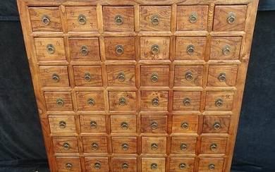 19TH CENTURY CHINESE APOTHECARY CABINET 51"X38"X16"