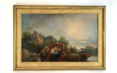 19th C. French Oil On Canvas Painting