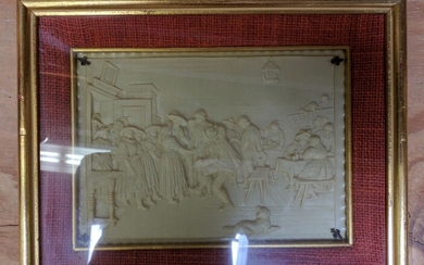19th Century French Imitation of Bisque Panel.