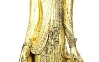 19th c Burmese Standing Buddha