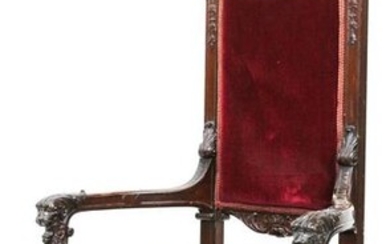 19th c Ornately Carved Ceremonial Chair
