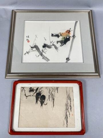 2 Bird Paintings