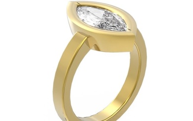 2 ctw Marquise Diamond Ring 18K Yellow Gold