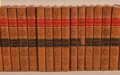 20 Volume Library of Wonders NY 1870 Leather