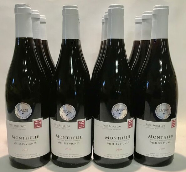 2016 Monthelie Domaine Eric Boigelot Vieilles Vignes - Bourgogne - 12 Bottles (0.75L)