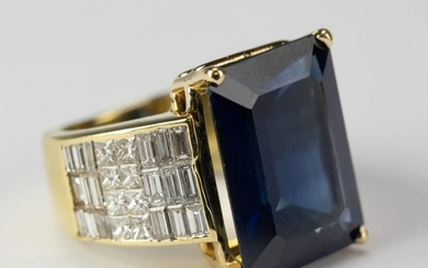 20.25 CTTW Diamond & Natural Sapphire w/ AGL, Ring