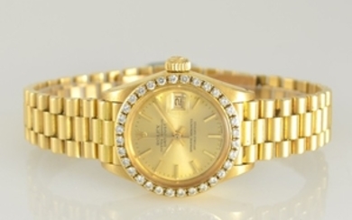 ROLEX 18k yellow gold ladies wristwatch Oyster...