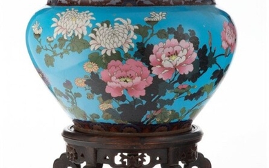 28005: A Chinese Cloisonné Fishbowl on Stand 17
