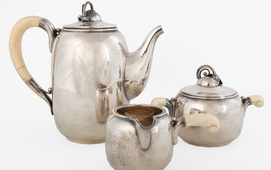 3-Piece Danish Sterling Silver Tea Set