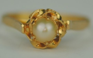 Pearl - 22 kt. Yellow gold - Ring