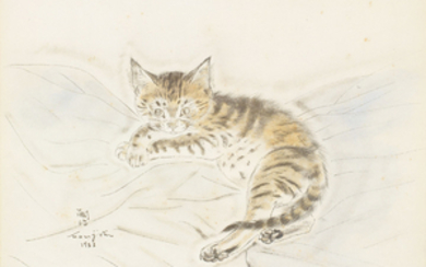 FOUJITA (LÉONARD TSUGUHARU, FRANCE/JAPAN, 1886-1968), Kitten Resting