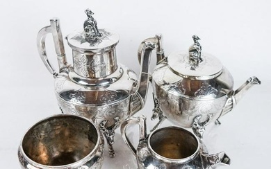 4-Piece Silver Plate Tea / Coffee Set
