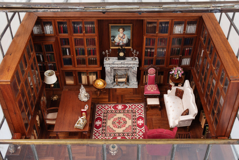 [MINIATURE ROOM] -- [FLEMING, John (1910-1987)]. Miniature of his 57th Street Library and Gallery.