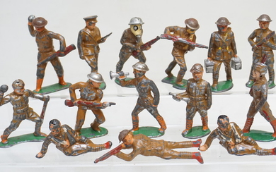 14 VINTAGE BARCLAY MANOIL LEAD SOLDIERS