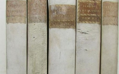 1790 VELLUM BINDING 5 VOLUMES ALLEGRII by FRANCISCI