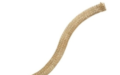 An 18K gold woven bracelet