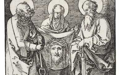 ALBRECHT DÜRER | ST. VERONICA BETWEEN ST. PETER AND ST. PAUL; AND CHRIST IN EMMAUS (B. 38, 48; M., HOLL. 147, 157)