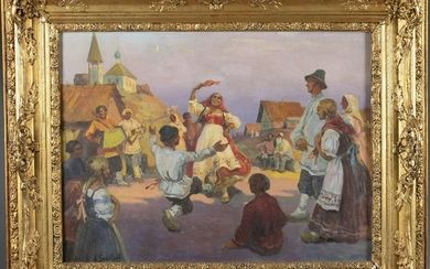 Anatoly A. Sokoloff, The Cossack Dancers, O/C.