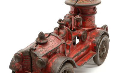 Antique Cast Iron Fire Truck