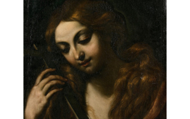 Att. to G. Troppa, Mary Magdalene, original canvas, a mark...