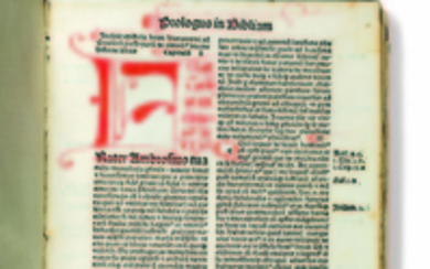 BIBLE, in Latin. Basel: Johann Froben, 27 June 1491.