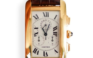 Cartier 18k Tank Americaine Chronograph Watch
