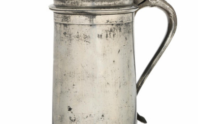 A Charles II pewter Beefeater-type flagon, circa 1680