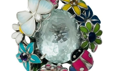 Dior Ring, Diorette Collection with aquamarine and