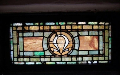 Fine 120 year old Tiffany style Stained Glass Window