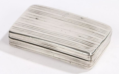 George III silver snuff box, London 1801, maker WV, the