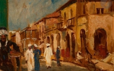 Maxime NOIRÉ (1861 1927) Algérie, rue animée Huile…