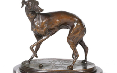 PIERRE JULES MENE, Bronze Statue of a Greyhound
