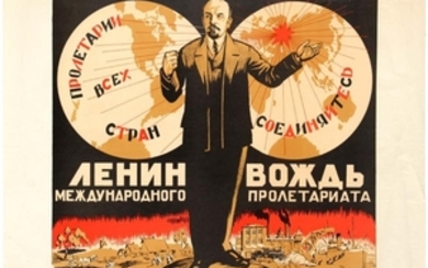 Propaganda Poster Lenin Proletariat Leader USSR
